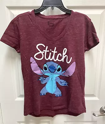 Women's Disney Stitch V-Neck T-Shirt Size L • $8.95