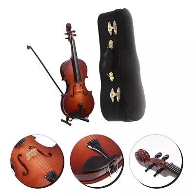 1 Set Wooden Mini Violin Model Model Wooden Violin Display Prop Miniature • $14.90