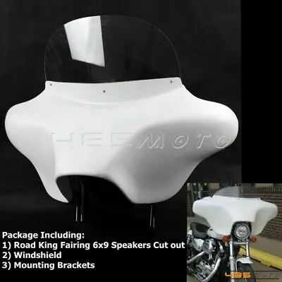 For Harley Road King FLHR '94-'21 Motorcycle Batwing Fairing Stereo 6x9 Speakers • $606.97