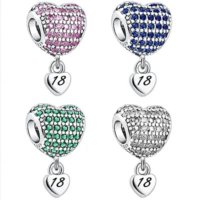 18 Birthday Charm For Charm Bracelet. 18th Birthday Sterling Silver Charm • £14.95