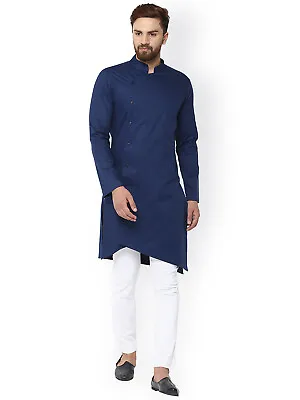£21.59 • Buy Indian Clothing Fancy Kurta Shirt Men's Short Kurta 100%Cotton Dress Kurta New