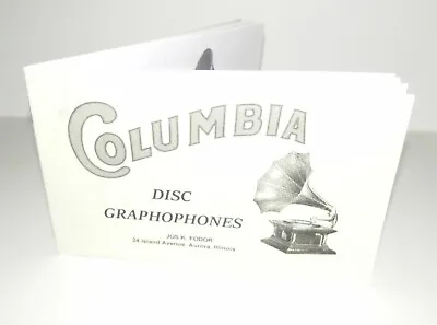 Columbia Disc Graphophone Phonograph Product Brochure Reproduction • $18