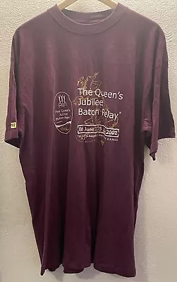 Manchester 2002 Commonwealth Games Queens Jubilee T-shirt Cadbury XL Purple • £15