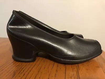 Vtg 40's NOS Ladies Black Rubber High-Heel Shoe Galoshes Sz 6 - 6 1/2 • $85.64