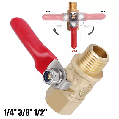 £6.58 • Buy BSP Brass Lever Ball Valve Male To Female Full Flow Ball Valve 1/4  3/8  1/2 