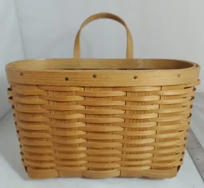 Woven Split Oak Mail Basket Handcrafted Signed • $21.99