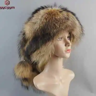 Luxury Women Russian Real Fur Hat  Fur Hats Mongolian Hat Natural  Fur Caps • $123.97