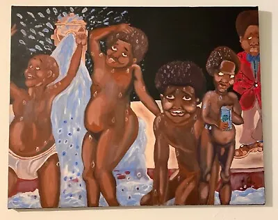 1 Of 1 Original 1976 MILES DAVIS  Water Babies  Black Art On Canvas By Al Coles  • $15000