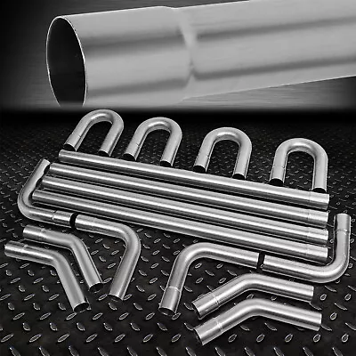 16Pcs 2 OD DIY Custom Mild Steel Mandrel Exhaust Tubing Bend Straight Pipe Kits • $133.99