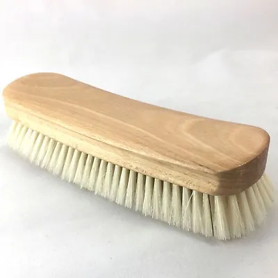 $14.50 • Buy 7  Clothes/Shoe Brush - Oak Handle With White Horsehair Made In Italy