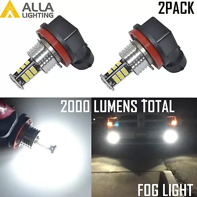 Alla Light LED H11 H11LL Driving Fog Light Bulb Lamp 6000K White Replacement2pc • $14.98