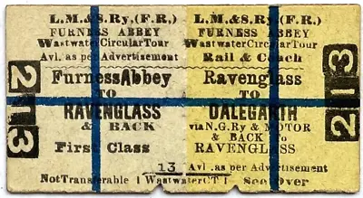 £4.99 • Buy L M & S (F R) Railway Ticket Ravenglass To Dalgarth/Furness Abbey - Circular