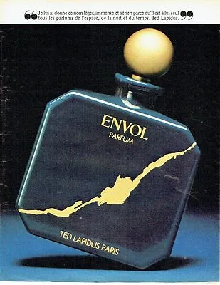 1981 ADVERTISING 027 Perfume Envol By Ted Lapidus • $3.19