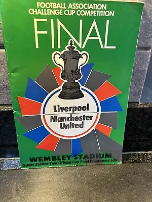 FA Cup Final Programme. Liverpool V Manchester United 21/05/1977 • £5