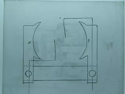 Hand Drawn Glass Slide Magic Lantern Schematic Drawing Teaching Fabrication  • $10