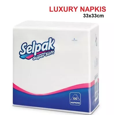 White Paper Serviettes Paper Napkins Cocktail Napkins Disposable Lunchone Napkin • £48.99