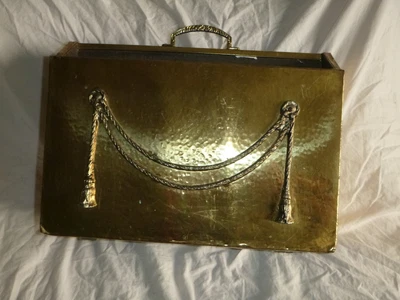 £2 • Buy Vintage Brass Magazine Rack