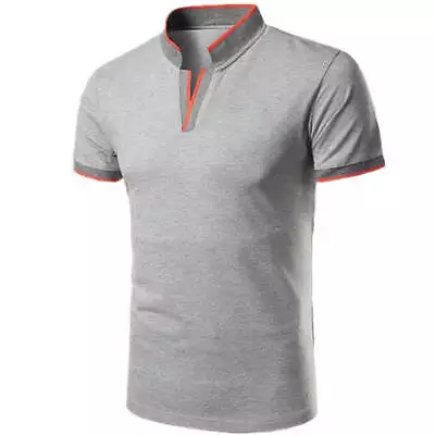 Men's Fashion Casual Stand Collar Polo Short Sleeve • $24.87