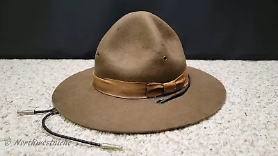 Vintage U.S Military Army USMC Drill Sergeant Campaign Wool Felt Hat. • $72.95