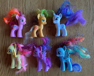 My Little Pony 2010 Lot Of 6 Brushable Tinsel Hair 3  Figures • $19.99