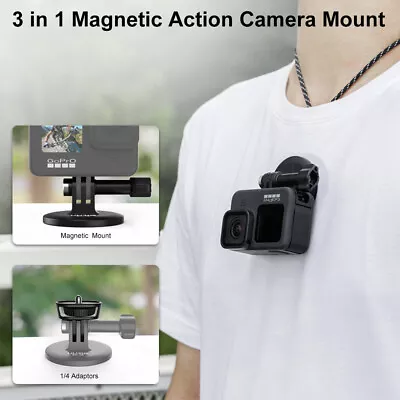 UURIG Magnetic Action Camera Mount Quick Release Plate For GoPro Hero 10/9/8 • $32.79