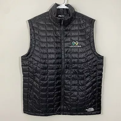 The North Face Thermoball Eco Quilted Vest Mens Large Black Puffer Zip Jacket • $44.95