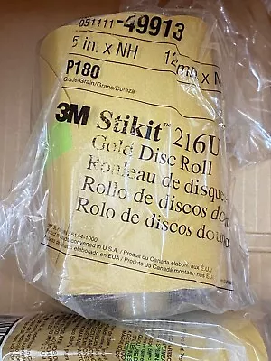 New 3M Stikit 216U (5  X NH) P180 Grit Gold 175 Disc Roll Sanding Paper 49913 • $35.99