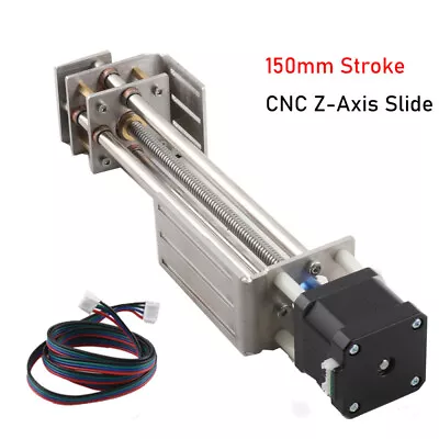 T8-Z150 CNC Z-Axis Slide 150mm Stroke Z Slide W/ Stepper Motor For Milling - USA • $54