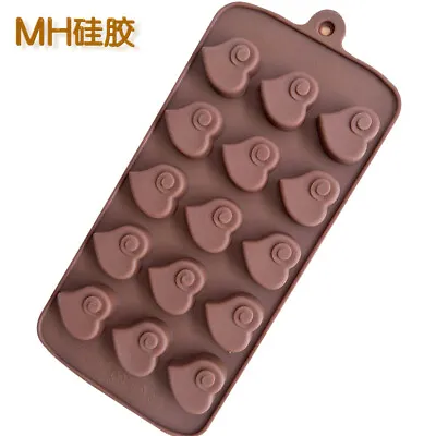 15 Love Hearts Silicone Mould Chocolate Fondant Jelly Ice Cube Mold • £2.55