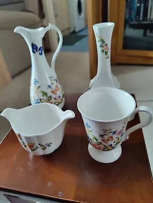 £20 • Buy Vintage Aynsley Cottage Garden - Pottery Vase, Pitcher, Mug & Bowl