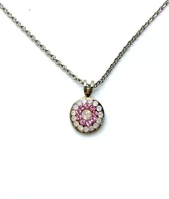 Necklace Pendant By Mariana My Treasures Coll. Dainty Floral In Rose Opal Swa... • $116