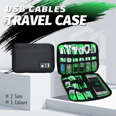 $5.25 • Buy Electronic Accessories Cable Organizer Bag Travel USB Charger Storage Case Pouch