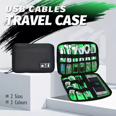 $5.25 • Buy Electronic Accessories Cable Organizer Bag Travel USB Charger Storage Case Pouch