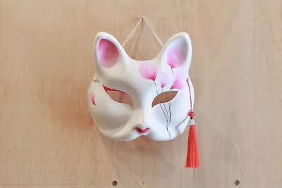 Japanese OMEN Fox Mask Hand-painted Masquerade Halloween Cosplay Decorative • $20