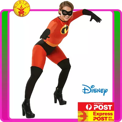 Ladies Mrs Incredible 2 Deluxe Costume Adult Disney Superhero Jumpsuit Outfit • $46.48