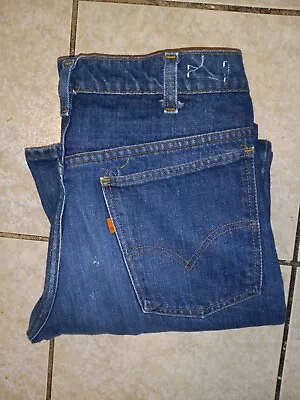 Levis Jeans Mens 30x29 646 Bell Bottom Flared Orange Tab Blue Vintage Scovill • $134.89