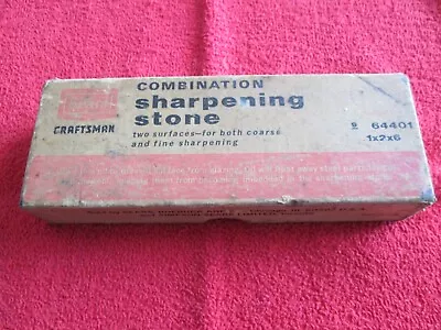 VINTAGE CRAFTSMAN Knife Sharpening Stone U.S.A  W/box & Instructions Nice LOOK   • $7.50