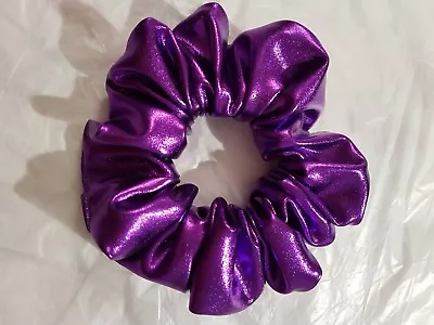 Shiny Metallic Purple Hair Scrunchie/Hair Bobble (Other Colours Available) • £3.59