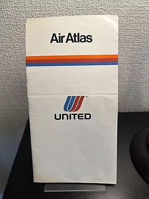 United Airlines Air Atlas Route Map OJ Simpson Hertz Ad 1977 Vintage • $13.99