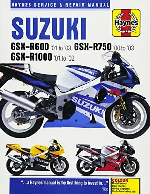 $36.80 • Buy 2000-2003 Suzuki GSXR600, GSXR750, GSXR1000 Repair Service Workshop Manual 2734