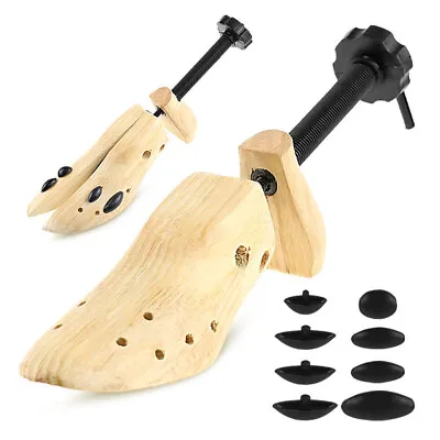 2pcs Wooden Adjustable Shoe Stretcher Expander Men Women Boot Size US 3.5-12 • $16.55