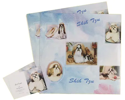 £5.99 • Buy Shih Tzu Dog All Occasions Birthday Etc Wrapping Gift Paper 2 Sheets 2 Tags