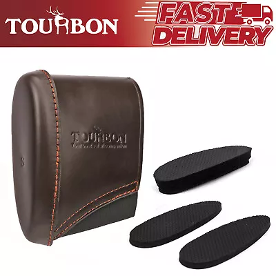 TOURBON Shooting Slipon Recoil Pad Stock Holder Leather LOP Extension In Small • $25.19