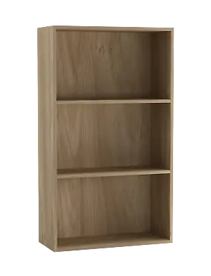 Wide 3 Shelf Tier Wooden Bookcase Cabinet Storage Shelving Display Shelves Unit • £26.99