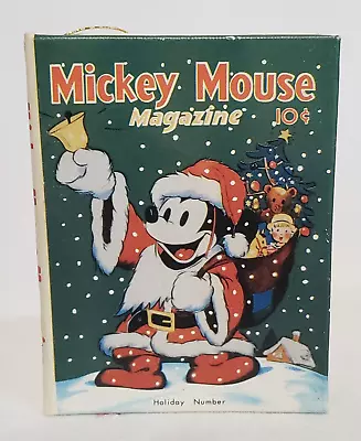 Vtg Kurt Adler Disney Mickey Mouse Magazine Mini Book Ornament Readable 2.5  • $10.98