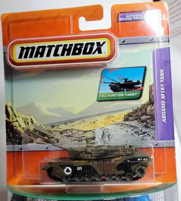 Matchbox 2010 Real Working Rigs Abrams M1A1 Tank MBT Green Army Camouflage • $49.99