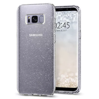 For Galaxy S8 Plus Case Spigen Liquid Crystal Glitter Cover - Crystal Quartz • £3.99