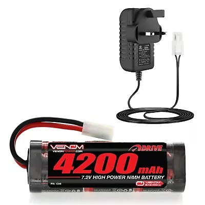 Venom 7.2v 4200mAh RC Car Battery NiMH And Charger For FTX HSP HPI - Tamiya Plug • £29.99