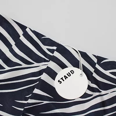 $172.49 • Buy Staud NWT Cropped Oscar Citrus Scarf Pants Size 2 In Navy/White/Yellow/Green