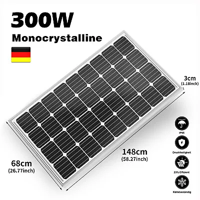 300W Watt Mono Solar Panel 12V Caravan RV Off Gird Battery Charging Power Boat • £159.98